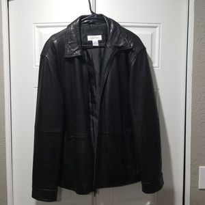 Calvin Klein Leather Moto Jacket